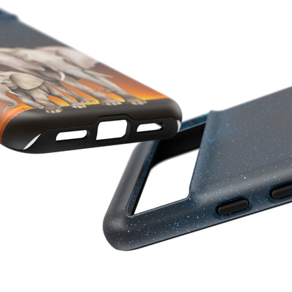 Starry Safari Elephant Family Mobile Cover – Cosmic Wildlife Aesthetic