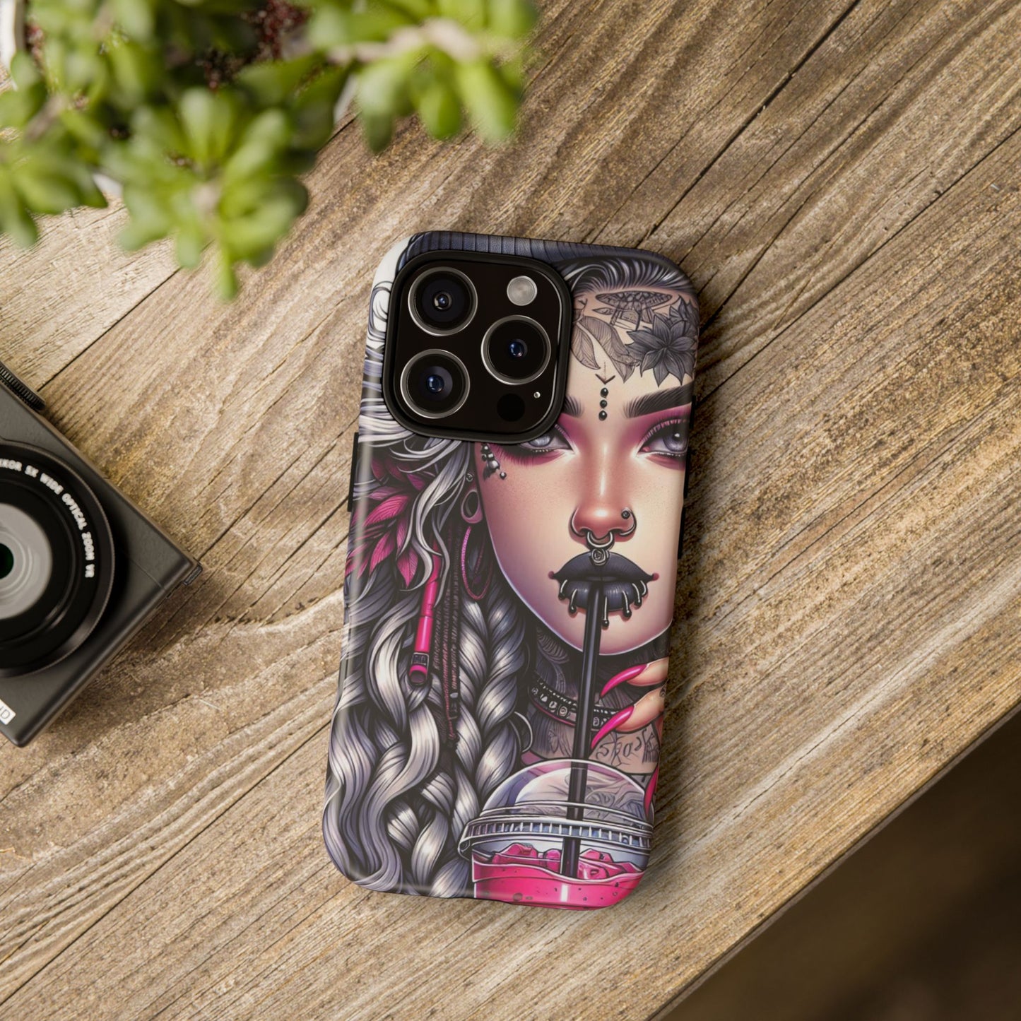 Icy Rebel – Silver Dreads & Edgy Street Chic Mobile Cover