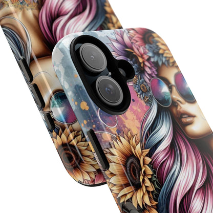 Bohemian Sunflower Queen – Retro Floral Fantasy Mobile Cover
