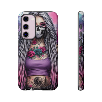 Shadow Rebel – Gothic Dreadlocks & Skull Mask Mobile Cover