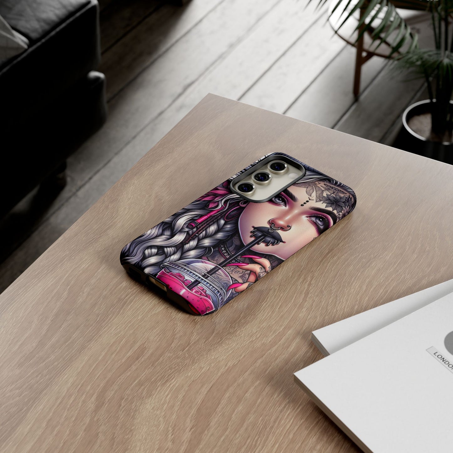 Icy Rebel – Silver Dreads & Edgy Street Chic Mobile Cover