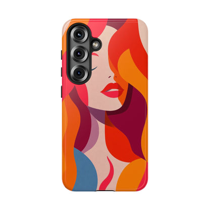 Flame Muse – Abstract Goddess Phone Case for iPhone, Samsung & Pixel