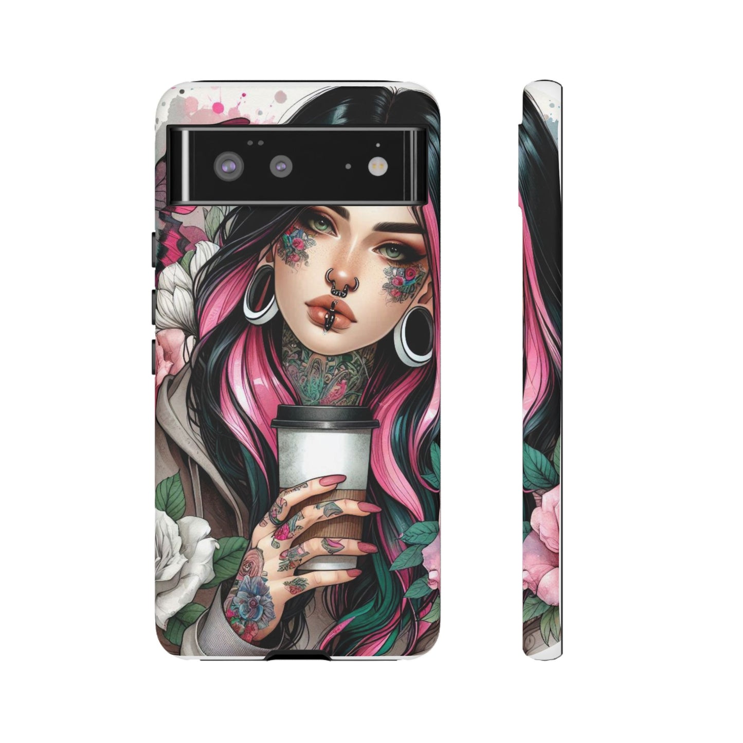 Tattooed Coffee Lover Art Mobile Case