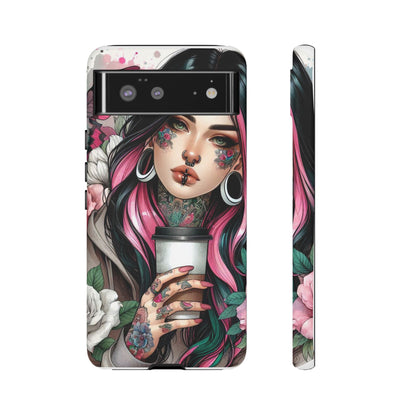 Tattooed Coffee Lover Art Mobile Case