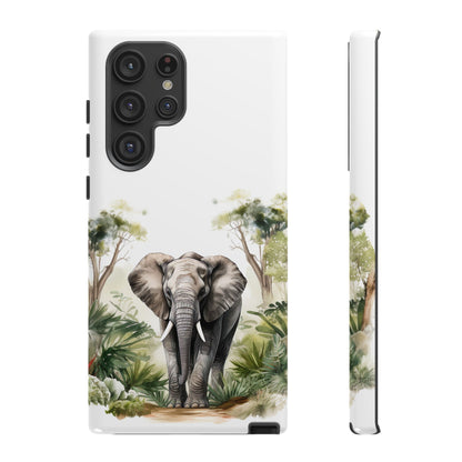 Serene Jungle Elephant Mobile Cover – Watercolor Wildlife Design
