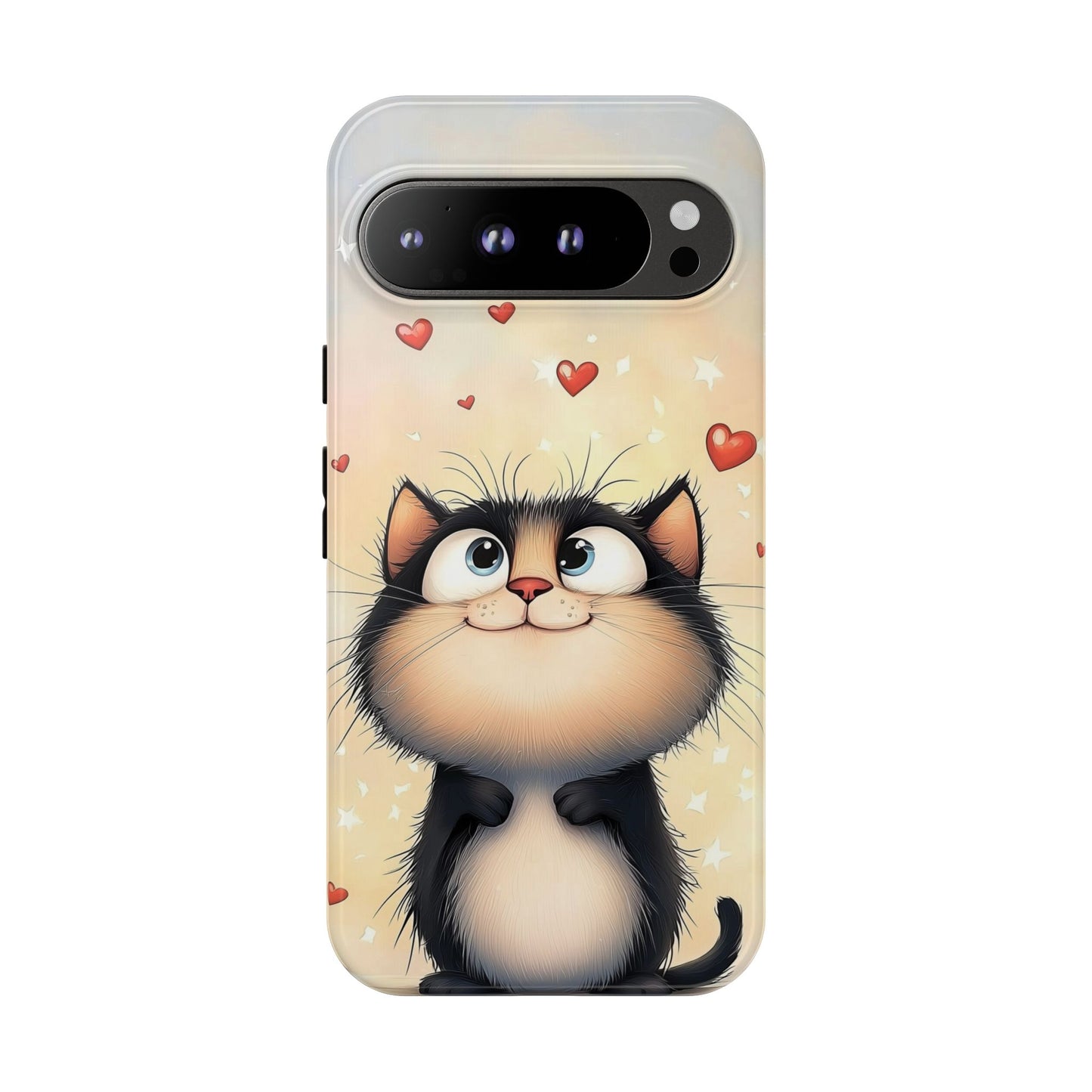 Cute Kitty Love Phone Case – Adorable Anime Cat Design for iPhone, Google Pixel & Samsung