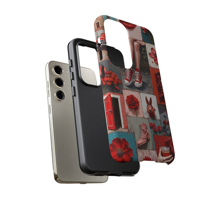 Red Sneakers & Roses Collage Phone Case