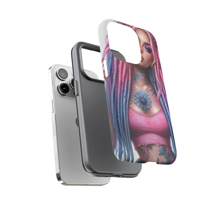 Boho Dream – Vibrant Dreadlocks & Floral Ink Mobile Cover