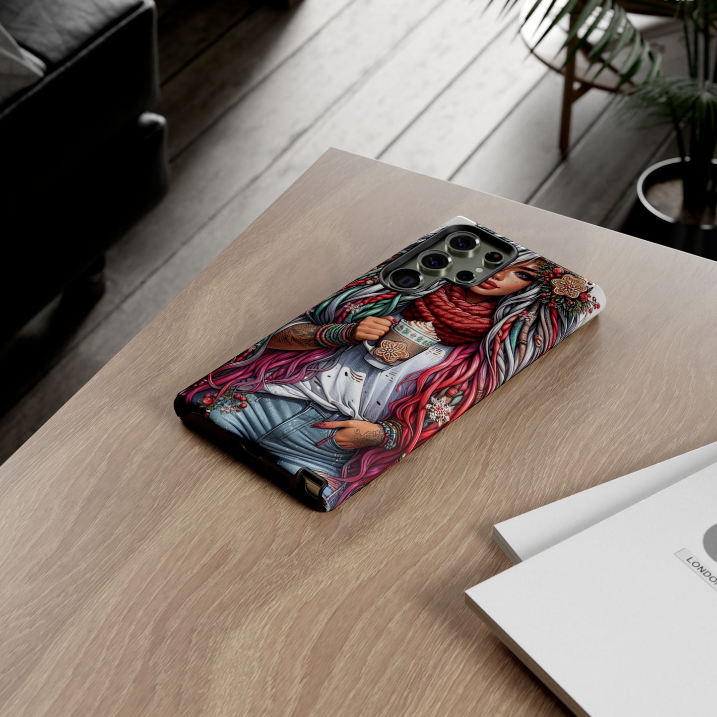 Boho Winter Queen – Cozy Dreads & Holiday Vibes Mobile Cover
