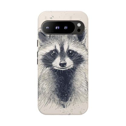 Midnight Mischief: Raccoon Portrait Phone Case for iPhone, Samsung & Pixel