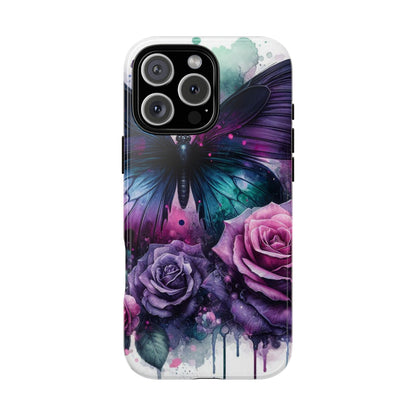 Mystic Bloom – Vibrant Butterfly & Rose Art Mobile Cover