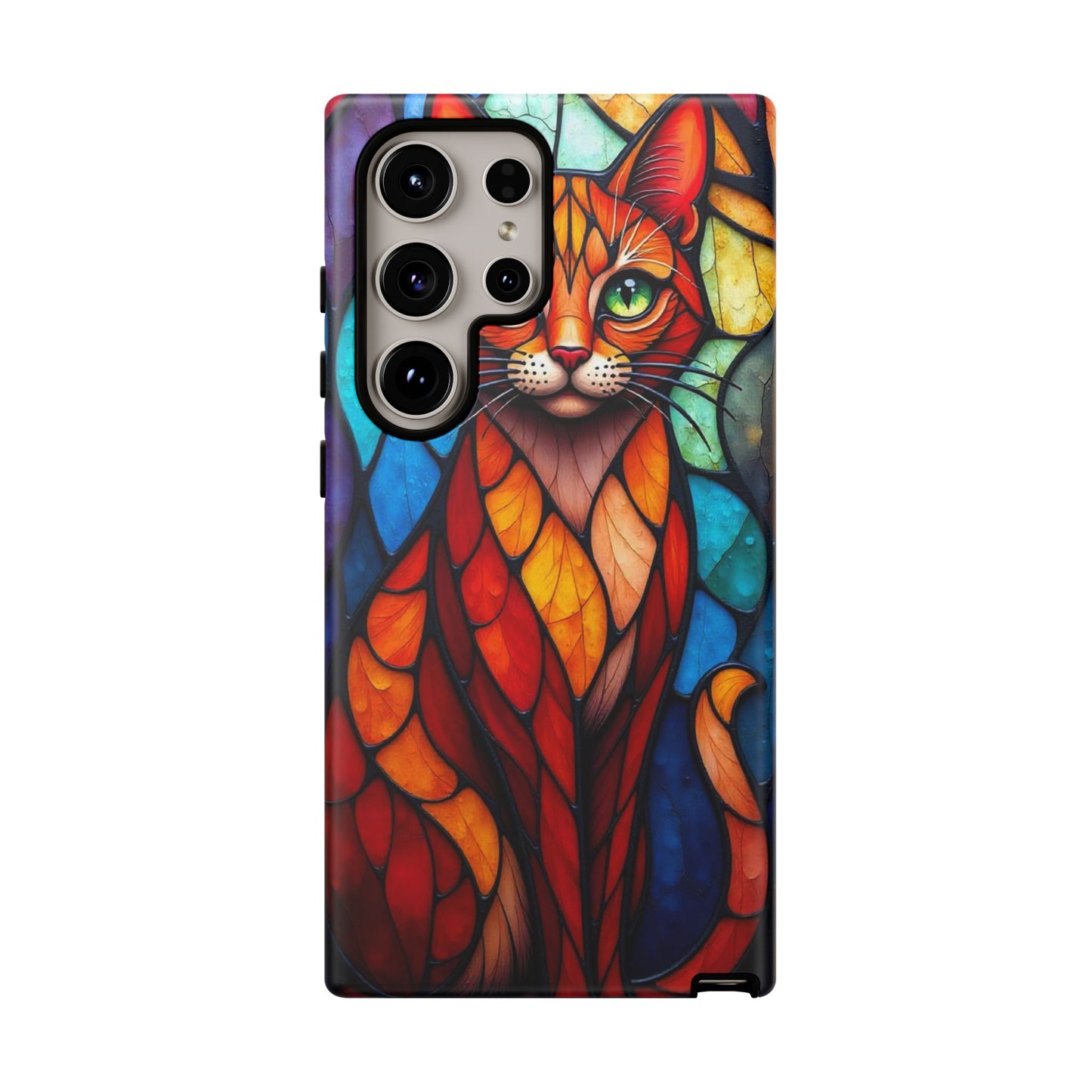 Geometric Cat: Colorful Abstract Portrait
