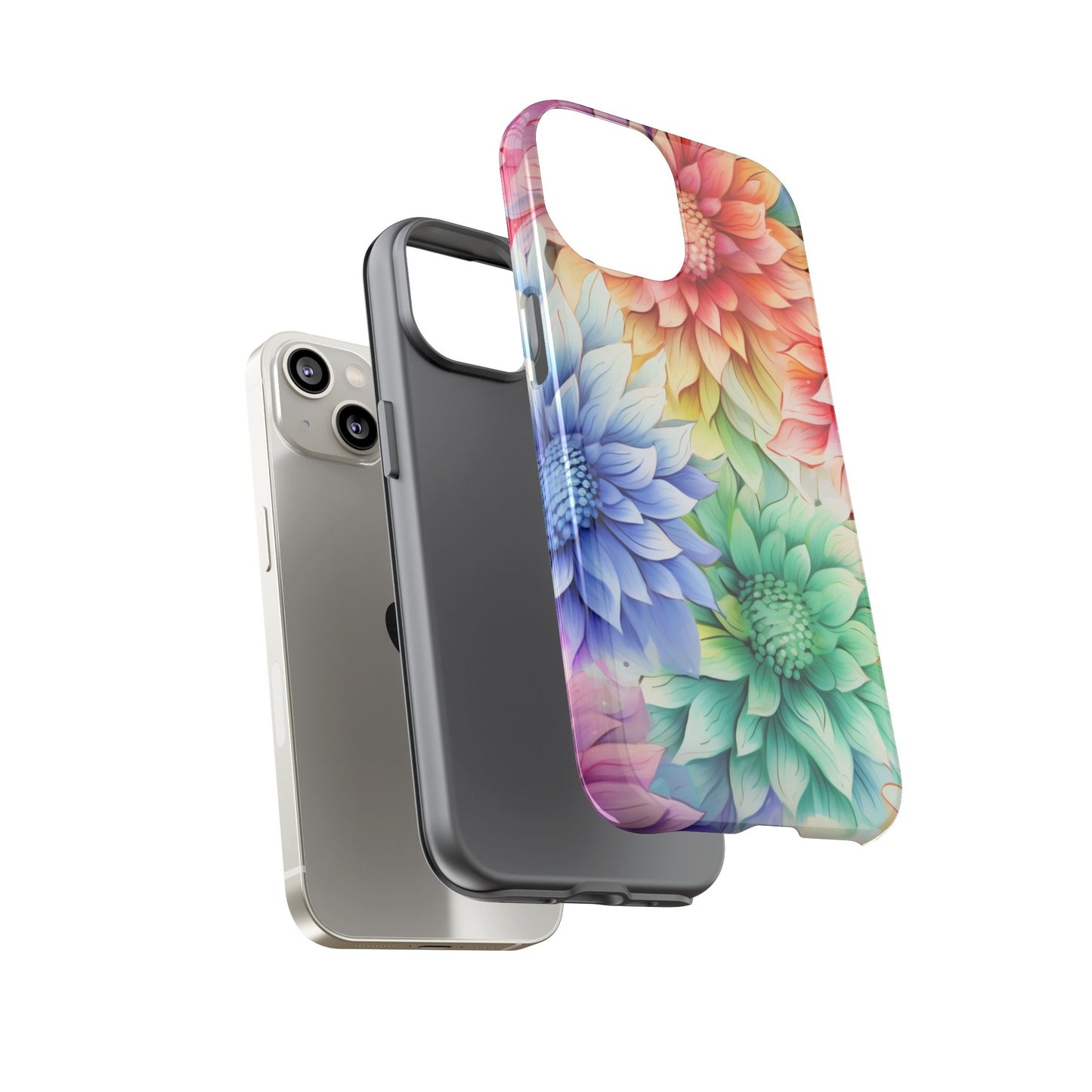 Rainbow Bloom Mandala Floral Mobile Case