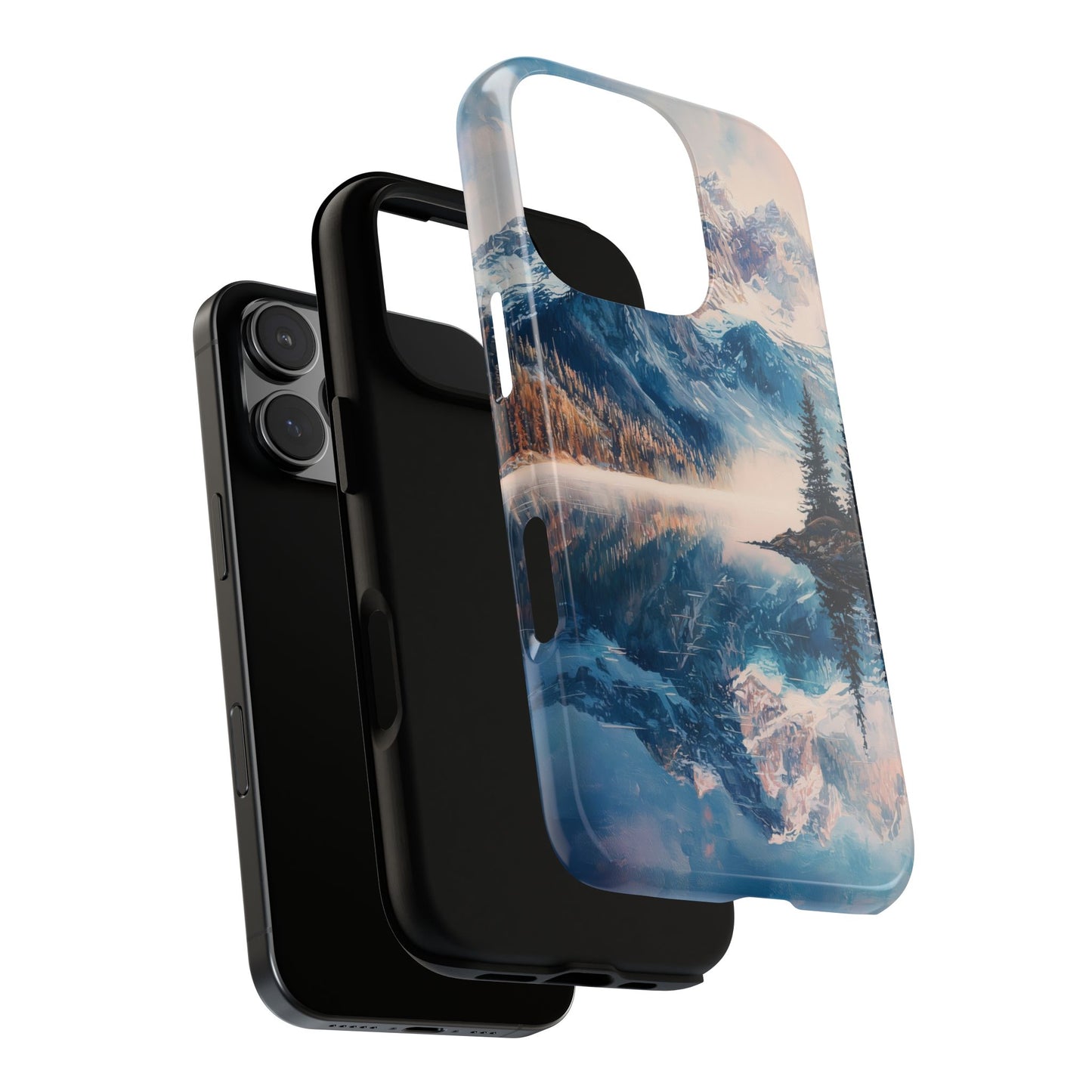 Mountain Lake Reflection Phone Case – Tranquil Nature Vibes for iPhone, Pixel & Samsung
