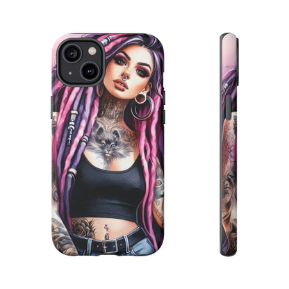 Tattooed Rebel – Gothic Cat Spirit Mobile Cover