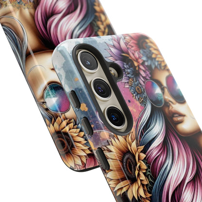 Bohemian Sunflower Queen – Retro Floral Fantasy Mobile Cover