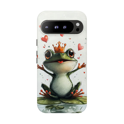 Happy Frog King Phone Case – Cute Anime Aesthetic for iPhone, Google Pixel & Samsung