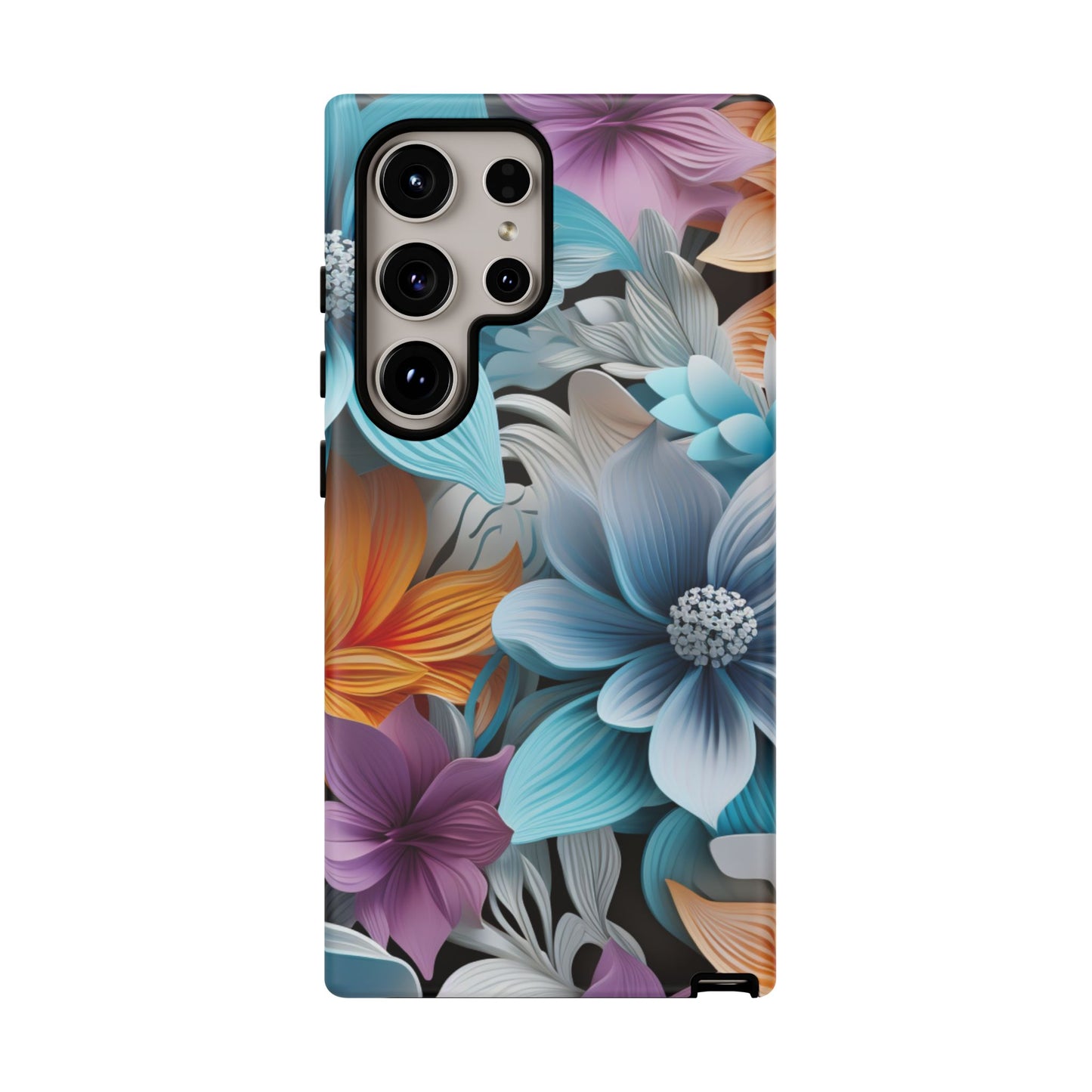 Elegant 3D Floral Bloom Mobile Case – Vivid & Artistic