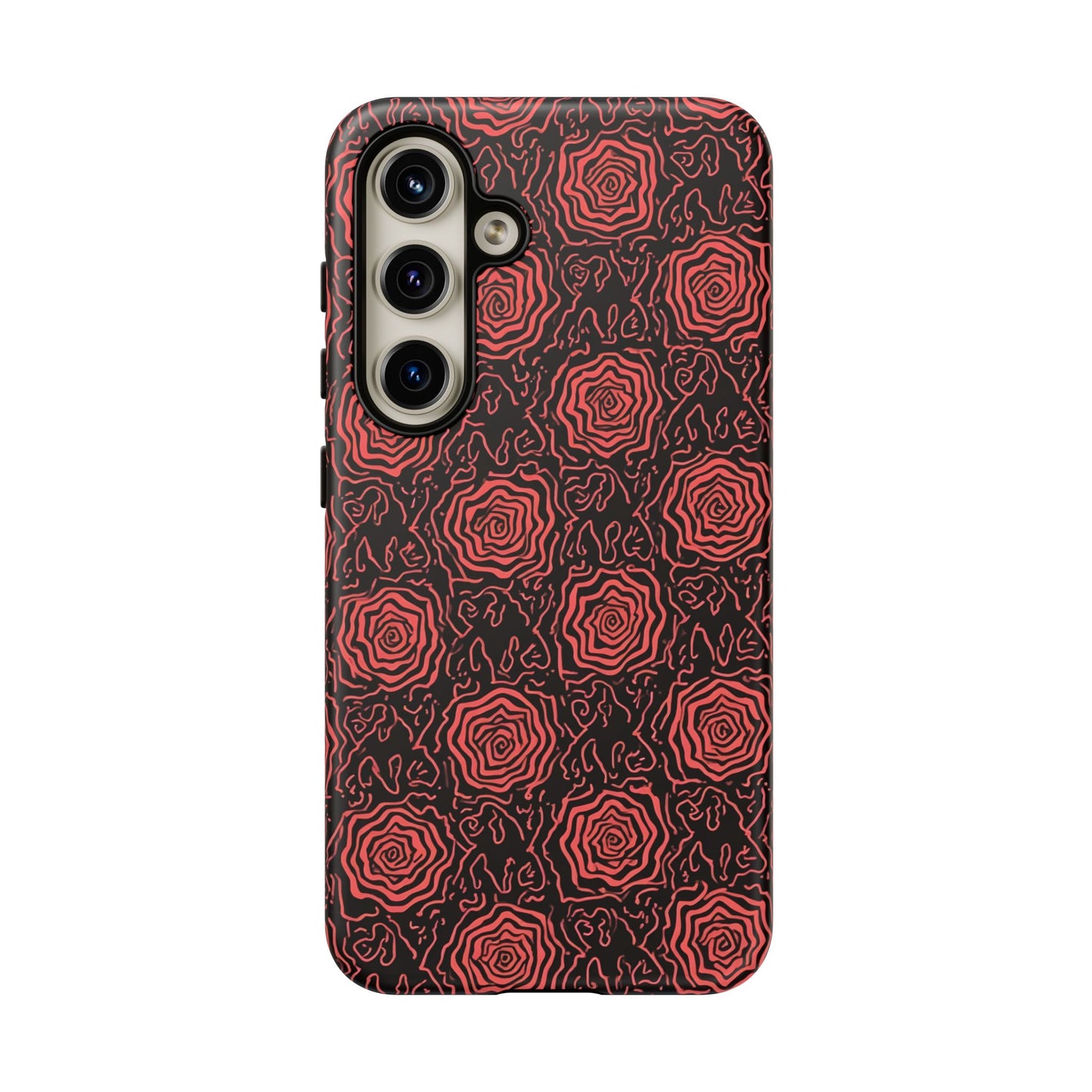 Red roses abstract geometric seamless pattern design