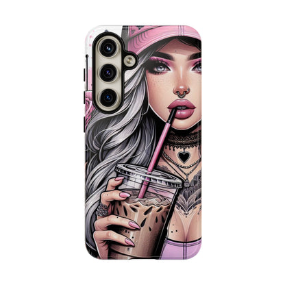 Pink Aesthetic Rebel – Iced Coffee & Inked Beauty Mobile Cover