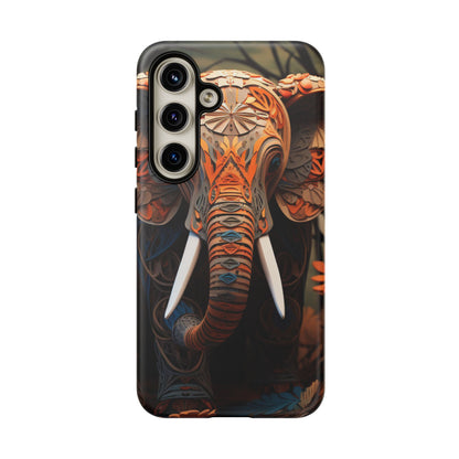 Elegant Artistic Elephant Mobile Cover – Intricate Paper-Cut Design