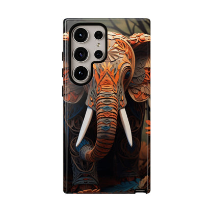 Elegant Artistic Elephant Mobile Cover – Intricate Paper-Cut Design