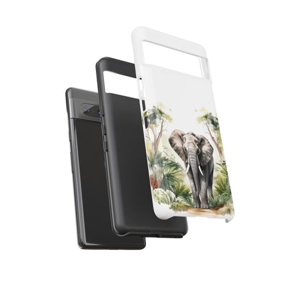 Serene Jungle Elephant Mobile Cover – Watercolor Wildlife Design