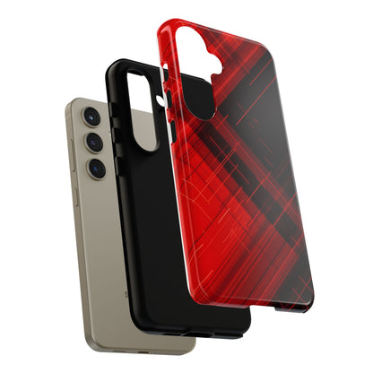 Abstract Red and Black Geometric Pattern