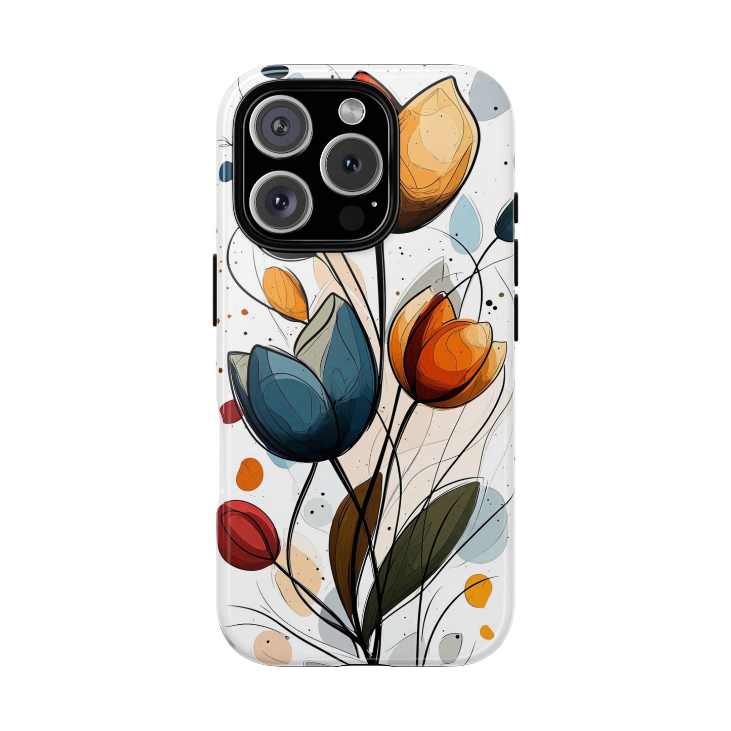 Tulip Whimsy – Artistic Floral Phone Case for iPhone, Pixel & Samsung