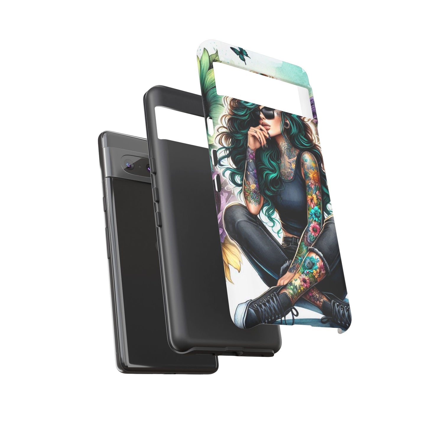 Urban Wildflower – Edgy Tattooed Beauty Mobile Cover