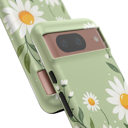 Green Floral Case, Daisy Pattern Design, Iphone Case Design, Perfect Gift For Her
