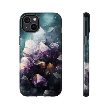 Galactic Amethyst Stones Phone Case for iPhone, Samsung & Google Pixel