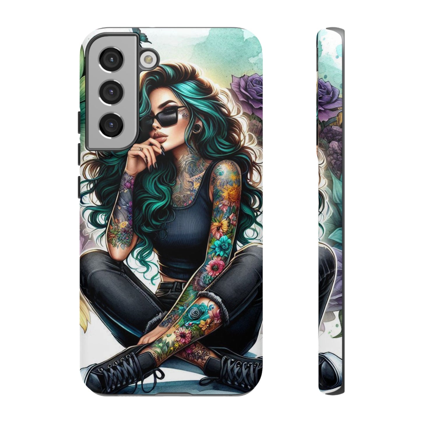 Urban Wildflower – Edgy Tattooed Beauty Mobile Cover