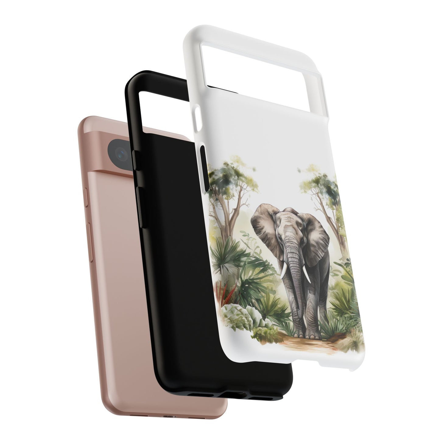 Serene Jungle Elephant Mobile Cover – Watercolor Wildlife Design