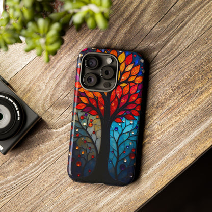 Stained Glass Tree: Vibrant Elegance for Your Case