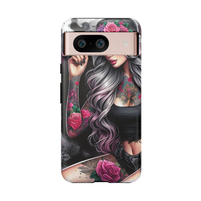 Ink & Roses – Edgy Floral Rebel Mobile Cover