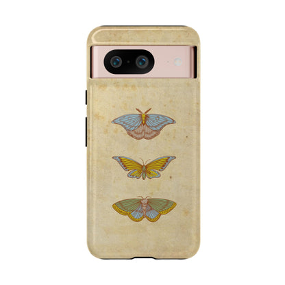 Minimal Vintage Butterfly Phone Case – Aesthetic Beige Background for iPhone, Samsung & Pixel