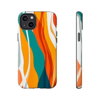 Sunset Waves – Retro Abstract Phone Case for iPhone, Samsung & Pixel