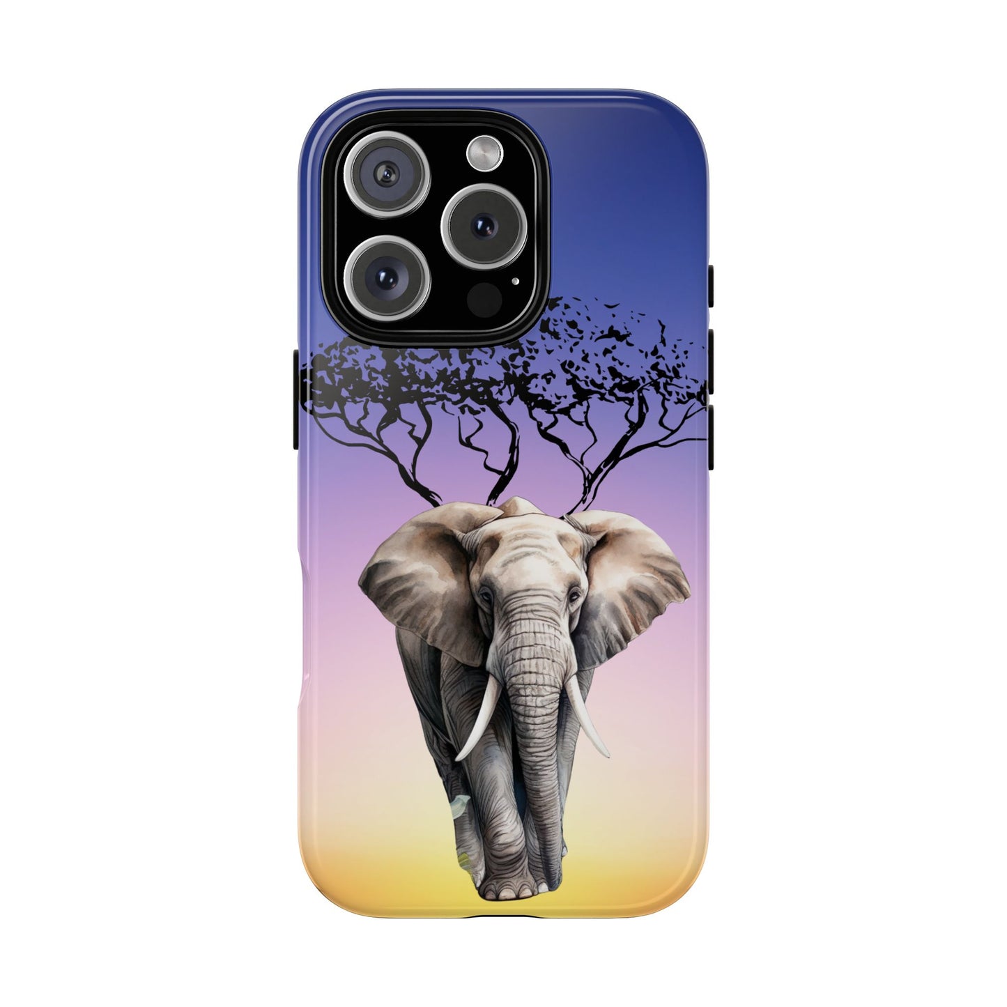 Surreal Elephant Tree Mobile Cover – Dreamy Sunset Fantasy