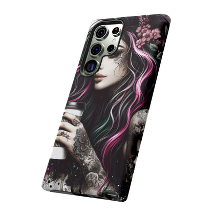 Tattooed Serenity – Gothic Coffee Lover Mobile Cover