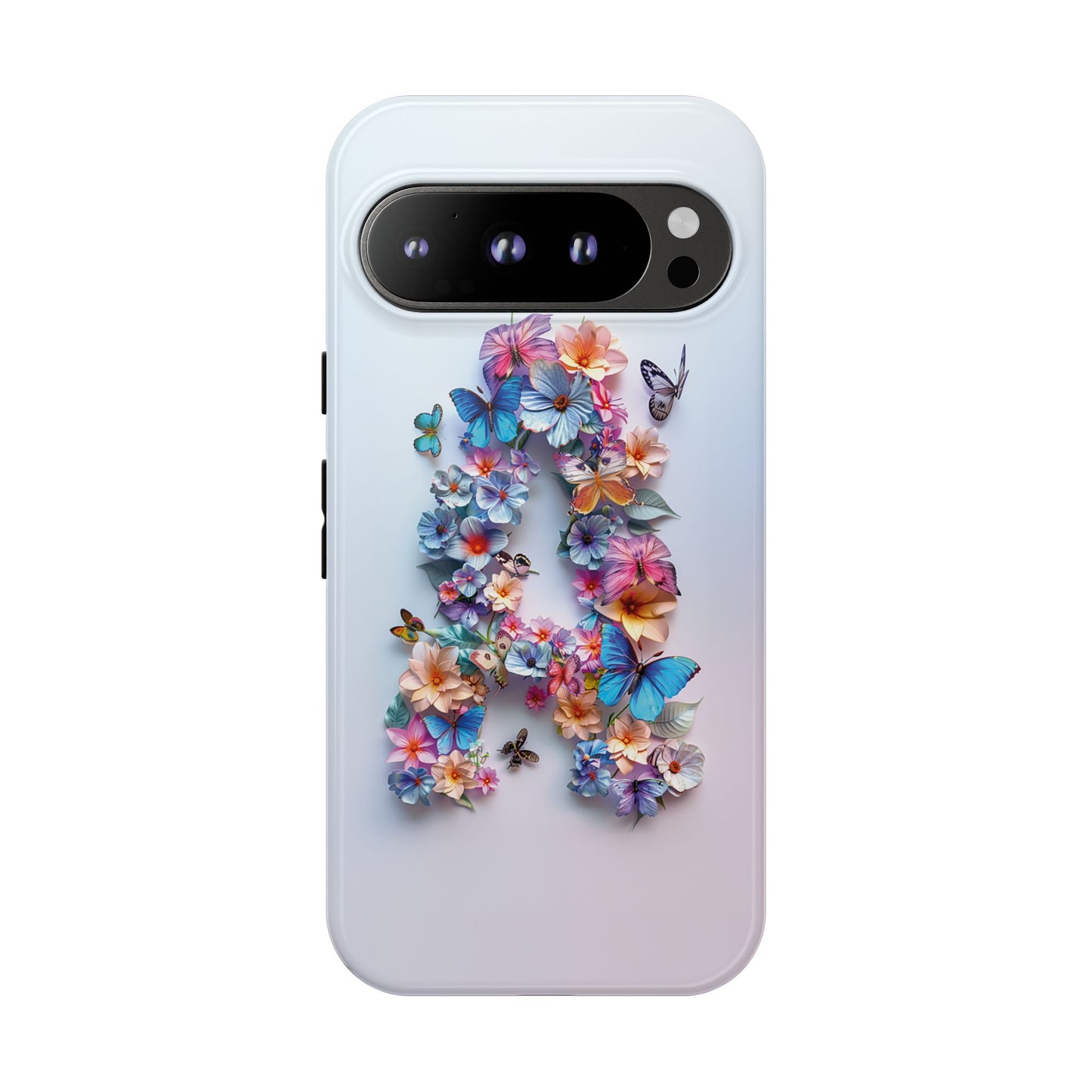 Floral Letter A Phone Case – Personalized Aesthetic Cover for iPhone, Samsung & Google Pixel
