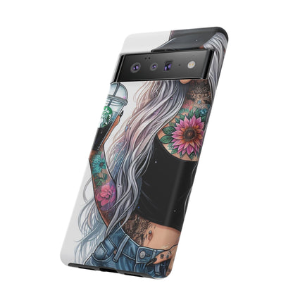 Tattooed Coffee Queen – Edgy Urban Aesthetic Mobile Cover