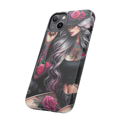 Ink & Roses – Edgy Floral Rebel Mobile Cover