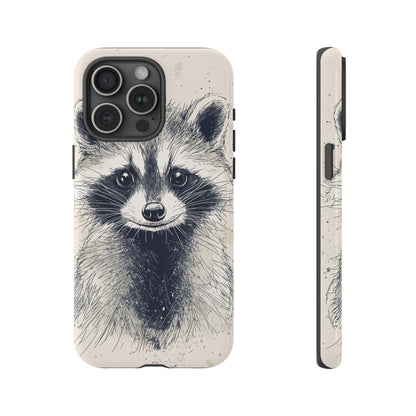 Midnight Mischief: Raccoon Portrait Phone Case for iPhone, Samsung & Pixel