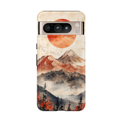 Boho Mountain Sunrise Phone Case for iPhone, Pixel & Samsung
