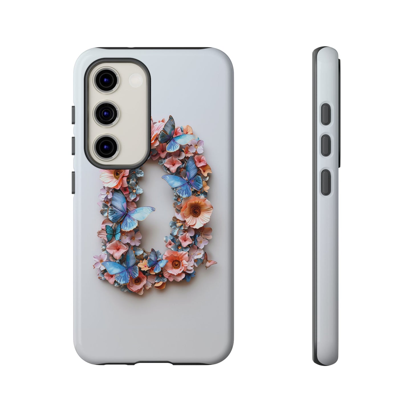 Floral Letter D Phone Case – Personalized Aesthetic Cover for iPhone, Samsung & Google Pixel