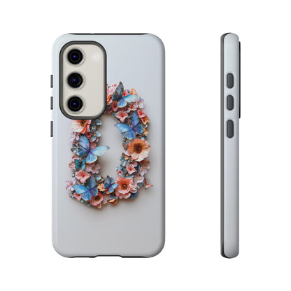 Floral Letter D Phone Case – Personalized Aesthetic Cover for iPhone, Samsung & Google Pixel
