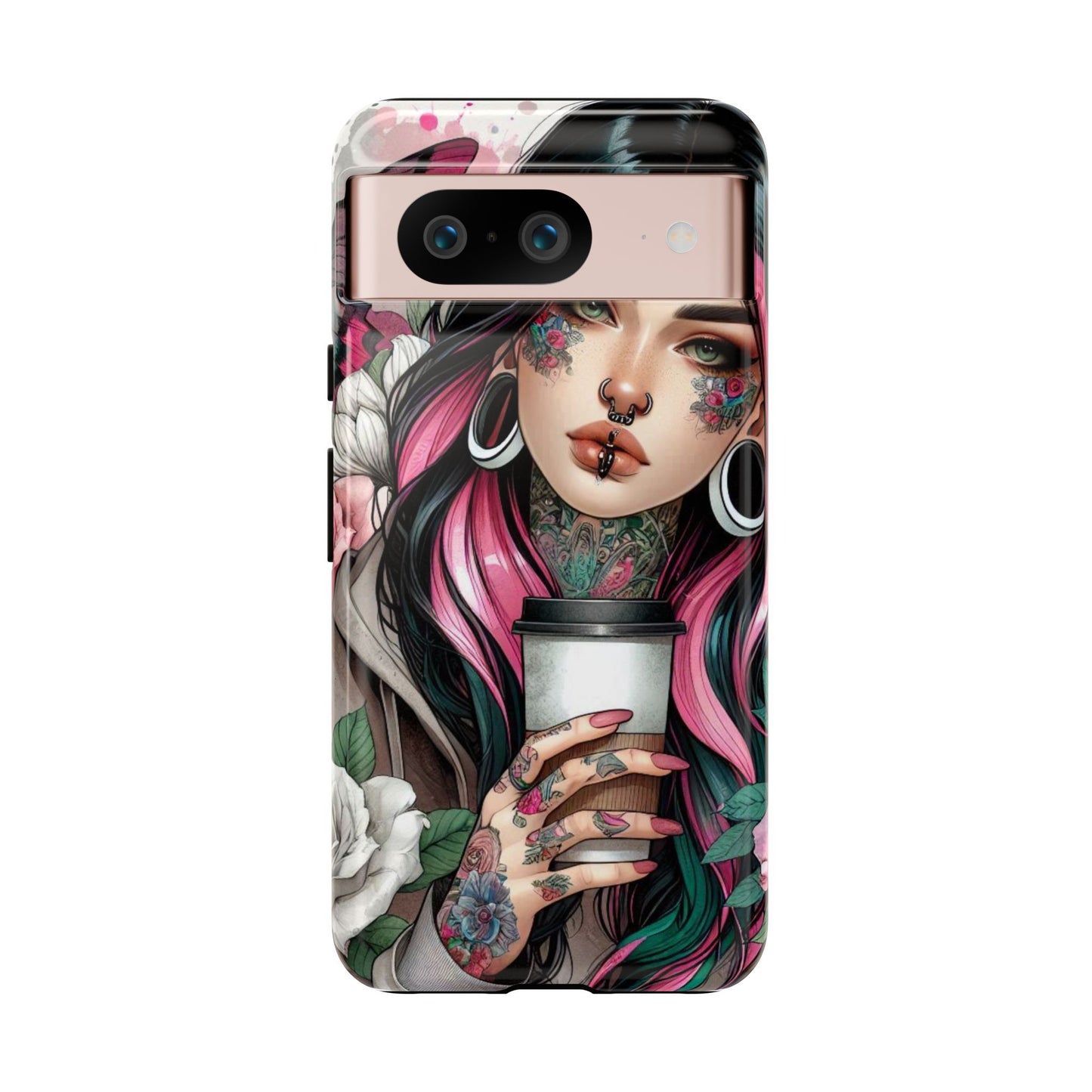 Tattooed Coffee Lover Art Mobile Case