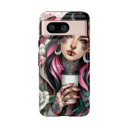 Tattooed Coffee Lover Art Mobile Case