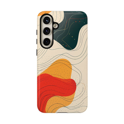 Wavy Vibes Abstract Phone Case – Bold Retro Design for iPhone, Samsung & Pixel